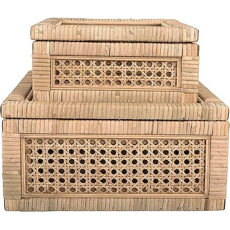 cane storage box with lid.